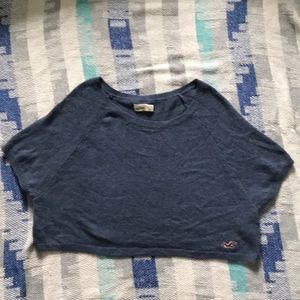Cropped Blue Sweater from Hollister